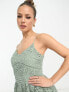 Фото #7 товара Y.A.S Bridesmaid embroidered strappy midi dress in sage