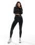 Фото #8 товара ASOS 4505 deep waist leggings in black high shine