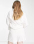 Фото #3 товара Saint Genies Plus pearl trim tailored shorts co-ord in white