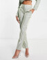 Фото #6 товара Simmi Tall glitter tailored trouser co-ord in sage