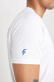 Fit Slim Fit Yaka Baskılı Kısa Kollu Sporcu Tişört B5019ax24sp