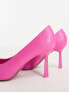 ASOS DESIGN Wide Fit Sterling mid heeled court shoes in pink