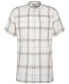 Men's Croft Short Sleeve Button-Front Tartan Pattern Shirt