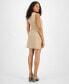 Фото #2 товара Women's Square Neck Sleeveless Linen-Blend Shift Dress, Created for Macy's