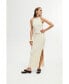 ფოტო #1 პროდუქტის Women's Ribbed Dress with Slits