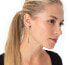 Long black earrings with an elongated pendant