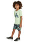 ფოტო #2 პროდუქტის Little & Toddler Boys Short-Sleeve Logo T-Shirt & 3-Stripes Shorts, 2 Piece Set
