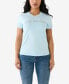 Фото #1 товара Women's Short Sleeve Ombre Crystal Arch Logo T-shirt