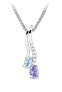 SC505 Charming Silver Zirconia Necklace (Chain, Pendant)