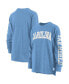 ფოტო #5 პროდუქტის Women's Carolina Blue North Carolina Tar Heels Two-Hit Canyon Long Sleeve T-shirt