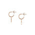 Bronze earrings circles with pendants in the shape of butterflies 2in1 Passioni SAUN09