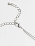 Фото #3 товара ASOS DESIGN chakra multirow necklace in silver tone