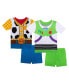 Фото #1 товара Toddler Boys Short Pajama Set, 4 Pc