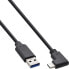 Фото #2 товара InLine USB 3.2 cable - USB-C male angled to USB-A male - black - 1m