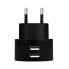 LogiLink USB socket adapter - 2x USB-port for Fast Charging - 10.5W - Indoor - AC - 5 V - Black