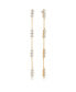 ფოტო #1 პროდუქტის Linear Crystal 18k Gold Plated Drop Earrings