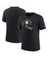 Фото #1 товара Men's Black Pittsburgh Steelers Rewind Logo Tri-Blend T-shirt