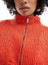 Фото #3 товара Native Youth zip up funnel neck chunky jumper co-ord in red