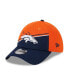 ფოტო #2 პროდუქტის Men's Orange, Navy Denver Broncos 2023 Sideline 39THIRTY Flex Hat