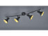 Фото #6 товара Потолочный светильник MeineWunschleuchte LED с черным металлическим дизайном и внутренним покрытием золотого цвета