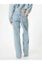 Фото #4 товара Taşlı Kot Pantolon Düşük Bel Düz Paça - Nora Longer Straight Jeans