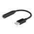 Фото #3 товара Savio AK-35/B - USB Type 3.1 C - Jack 3.5mm - 0.12 m - Black