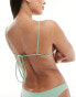 Фото #6 товара Free Society wrap around bikini top in sage green