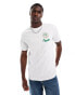 Farah summer graphic back t-shirt in white