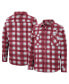 Фото #4 товара Men's Crimson, White Alabama Crimson Tide Ellis Plaid Full-Snap Shirt Jacket