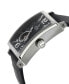 Men's Avenue of Americas Intravedere Black Leather Watch 44mm