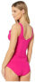 Фото #2 товара LAUREN Ralph Lauren 285415 Women Solids Ruffle U/W Tankini Swimwear, Size 16