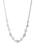 Pavé Circle & Pear-Shape Statement Necklace, 16" + 3" extender