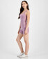 ფოტო #3 პროდუქტის Juniors' Seamless Square-Neck Romper