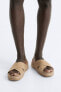 Фото #6 товара Замшевые сандалии с декоративными швами ZARA
