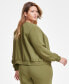 Фото #1 товара Plus Size Twill Collarless Snap-Front Bomber Jacket