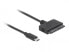 Delock 63803 - USB C - 22-pin SATA - 0.5 m - Black