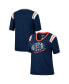 Фото #2 товара Women's Heathered Navy Auburn Tigers 15 Min Early Football V-Neck T-shirt