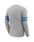 Фото #3 товара Men's NFL x Darius Rucker Collection by Heather Gray Los Angeles Chargers Henley Long Sleeve T-shirt