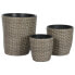 Set of Planters Home ESPRIT polypropylene Rattan 40 x 40 x 45 cm