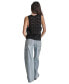 DKNY Women's Crocheted Split-Side Tied Tank Top