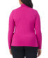 ფოტო #2 პროდუქტის Plus Size Softwear Long-Sleeve Turtleneck Top