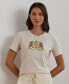 Women's Embroidered Crest Tee Winter Crm, 2XL - фото #1