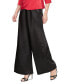 Women's High Rise Wide-Leg Satin Pants