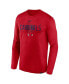 Фото #3 товара Men's Red St. Louis Cardinals Authentic Collection Team Logo Legend Performance Long Sleeve T-shirt