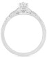 ფოტო #4 პროდუქტის Diamond Pear Halo Twist Engagement Ring (3/4 ct. t.w.) in 14k White Gold