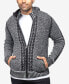 Men's Hooded Full-Zip High Neck Sweater Jacket