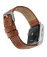 Фото #3 товара Ремешок для часов WITHit из кожи цвета медового ореха совместимый с Apple Watch 38/40/41 мм