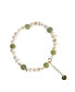 Isabelle — Pearl and green jade bracelet