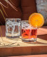 Palm Tree Double Old Fashioned 14Oz - Set Of 4 Glasses