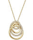 ფოტო #3 პროდუქტის EFFY® Diamond Multi Swirl 18" Pendant Necklace (3/8 ct. t.w.) in 14k Gold